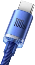 Кабель Baseus Crystal Shine Series Fast Charging Data Cable USB to Type-C 100 Вт 2 м Blue (CAJY000503) - зображення 3