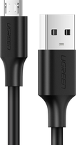 Kabel Ugreen US289 USB 2.0 to Micro Cable Nickel Plating 2 A 0.5 m Black (6957303861354) - obraz 2