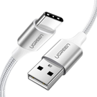 Kabel Ugreen US288 USB 2.0 to USB Type-C Cable Nickel Plating Aluminum Braid 3 A 0.25 m White (6957303861293) - obraz 1