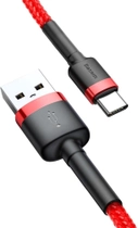 Kabel Baseus Cafule Cable USB For Type-C 2 A 3 m Red/Red (CATKLF-U09) - obraz 4