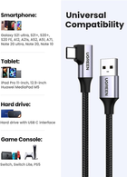 Кабель Ugreen US385 USB 3.0 Male to USB Type-C Male 3 А 90-Degree Angled Cable 1 м Black (6957303822997) - зображення 3