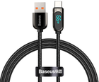 Kabel Baseus Display Fast Charging Data Cable USB to Type-C 66 W 1 m Black (CASX020001) - obraz 1