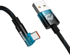 Kabel Baseus MVP 2 Elbow-shaped Fast Charging Data Cable USB to Type-C 100 W 2 m Black/Blue (CAVP000521) - obraz 3