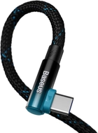 Kabel Baseus MVP 2 Elbow-shaped Fast Charging Data Cable USB to Type-C 100 W 2 m Black/Blue (CAVP000521) - obraz 4