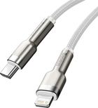 Kabel Baseus Cafule Series Metal Data Cable Type-C to iP PD 20 W 2 m White (CATLJK-B02) - obraz 4