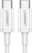 Kabel Ugreen US264 USB Type-C to USB Type-C 60 W ABS Cover 3 A 1.5 m White (6957303865192) - obraz 2