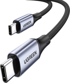 Kabel Ugreen US535 USB Type-C to USB Type-C PD 1 m Dark gray (6941876213115) - obraz 3