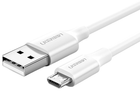 Кабель Ugreen US289 USB 2.0 to Micro Cable Nickel Plating 2 А 0.5 м White (6957303861408) - зображення 1