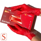 Перчатки нитриловые Mediok Garnet размер S красного цвета 100 шт - изображение 1