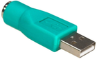Adapter Akyga USB Type-A - PS/2 M/F Green (5901720131201) - obraz 2