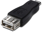 Адаптер Akyga USB Type-A - micro-USB F/M Black (5901720130396) - зображення 2
