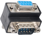 Adapter kątowy Delock Sub-D 9 Pin M/F Black (4043619652662) - obraz 1