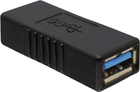 Adapter Delock USB Type A - USB Type A 3.0 Black (4043619651757)