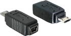 Adapter Delock mini-USB - micro-USB M/F Black (4043619650637) - obraz 1