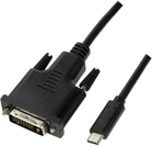 Adapter Lindy USB Type-C - DVI 3 m Black (4002888432580) - obraz 2