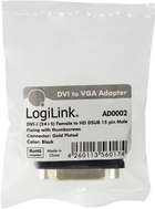 Adapter LogiLink VGA - DVI Black (4260113560174) - obraz 2