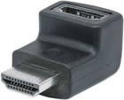 Adapter kątowy Manhattan HDMI-HDMI 4K M/F Black (766623353502) - obraz 1