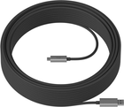 Kabel Logitech USB Type-A - USB Type-C 25 m Black (97855147103) - obraz 1