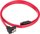 Kabel kątowy Akyga SATA-III 0.5 m Red (5901720134080) - obraz 1