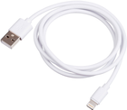 Kabel Akyga USB Type-A - Lightning M/M 1 m White (5901720136176) - obraz 1