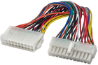 Kabel adapter Akyga 20 pin - P1 24 pin M/F 0.15 m Black (5901720135193) - obraz 1