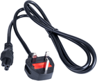 Kabel zasilający Akyga UK BS 1363 Typ G - IEC C5 1.5 m Black (5901720137043) - obraz 1
