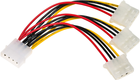 Kabel adapter Akyga Molex - 3 x Molex M/F 0.15 m Multicolor (5901720133212) - obraz 1