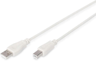 Kabel drukarkowy Digitus USB Type-A - USB Type-B M/M 5 m Beige (4016032297130) - obraz 1