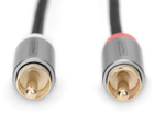 Kabel adapter Digitus mini Jack 3.5 mm - 2 x RCA M/M 1.8 m Black (4016032481348) - obraz 2