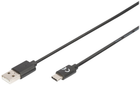 Kabel Digitus USB Type-C - USB Type-A M/M 1.8 m Black (4016032455240) - obraz 1