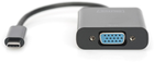 Kabel adapter Digitus VGA - USB Type-C F/M 0.15 m Black (4016032447511) - obraz 3