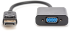 Kabel adapter Digitus DisplayPort - DSUB15 M/F 0.15 m Black (4016032289289) - obraz 3