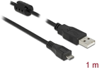 Кабель Delock micro-USB - USB Type-A M/M 1 м Black (4043619822997) - зображення 2