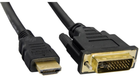 Kabel kątowy Delock DVI-D - DVI-D M/M 2 m Black (4043619858941) - obraz 1