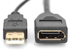Кабель адаптер Digitus HDMI - DisplayPort + USB Type A M/F/M 0.2 м Black (4016032481102) - зображення 3