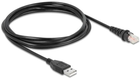 Kabel skanera kodów kreskowych Delock RJ50 - USB Type-A M/M 1.5 m Black (4043619905980) - obraz 1