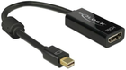 Kabel adapter Delock mini DisplayPort - HDMI M/F 0.2 Black (4043619626137) - obraz 1