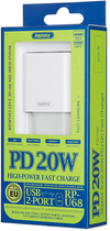 Ładowarka Remax Surie Series 20 W PD + QC Fast Charger White (6954851272151) - obraz 3