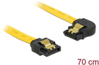 Кабель кутовий Delock SATA III M/M 0.7 м Yellow (4043619828265) - зображення 1