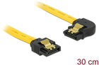 Kabel kątowy Delock SATA III M/M 0.3 m Yellow (4043619828241) - obraz 1