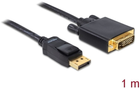 Кабель Delock DisplayPort - DVI-D M/M 1 м Black (4043619825905) - зображення 1