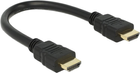 Kabel Delock HDMI A - HDMI A M/M 0.25 m Black (4043619833528) - obraz 1