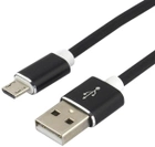 Kabel Everactive USB Type-A - micro-USB M/M 1.5 m Black (5903205771049) - obraz 1