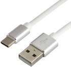 Kabel Everactive USB Type-A - USB Type-C M/M 1.5 m White (5903205771094) - obraz 1