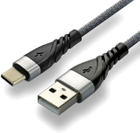 Kabel Everactive USB Type-A - USB Type-C M/M 1 m Gray (5903205772237) - obraz 2