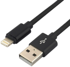 Kabel Everactive USB Type-A - Lightning M/M 1.2 m Black (5903205771117) - obraz 1
