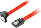 Kabel kątowy Lanberg SATA II F/F 0.5 m Red (5901969419351) - obraz 3