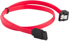 Kabel kątowy Lanberg SATA III F/F 0.3 m Red (5901969419436) - obraz 3
