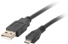 Кабель Lanberg USB Type-A - micro-USB M/M 0.3 м Black (5901969413625) - зображення 1