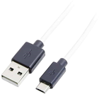 Кабель LogiLink USB Type-A - micro-USB M/M 1.8 м White (4052792014037) - зображення 1